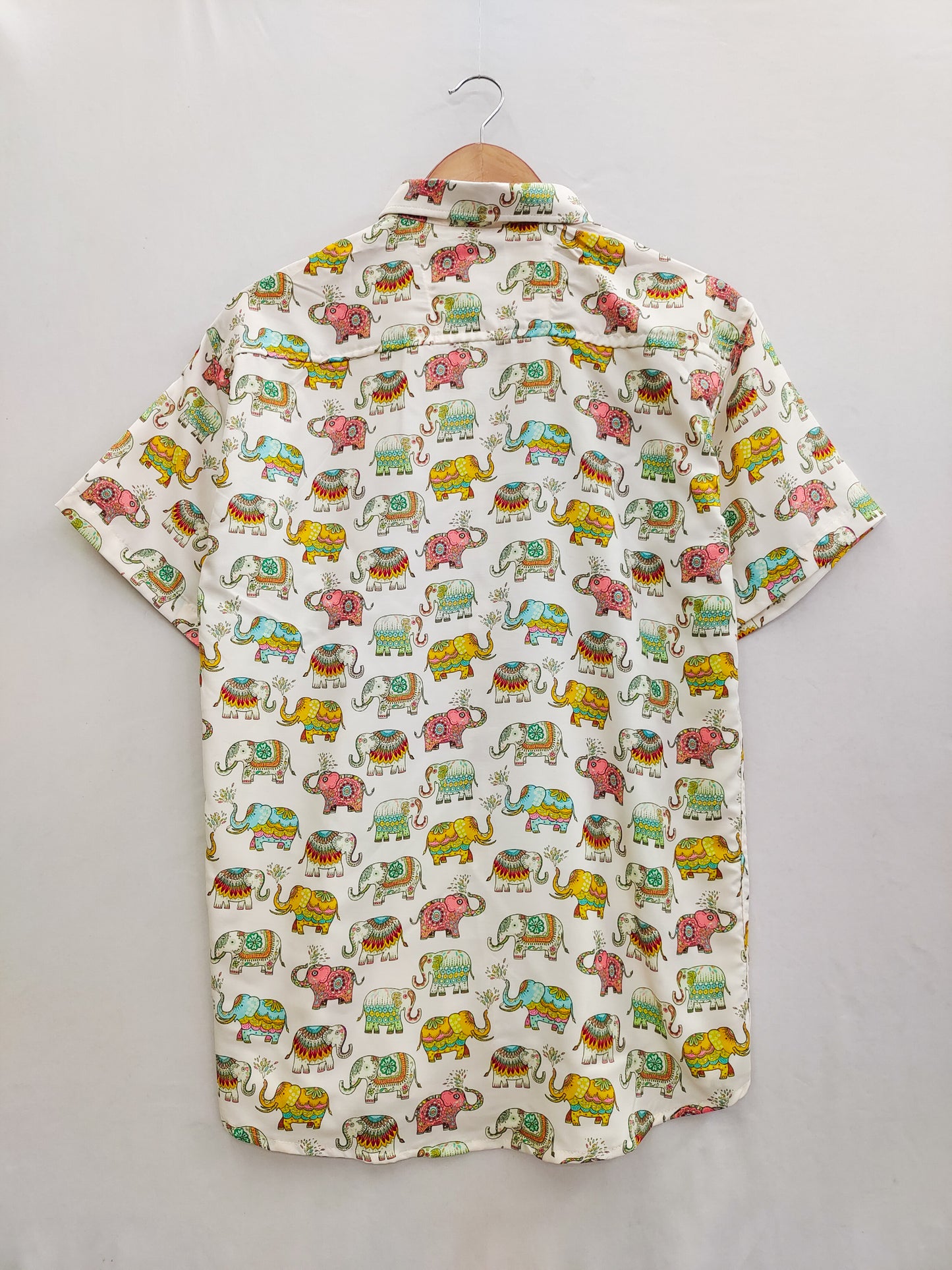 Multi Colour Digital Print Cotton Short Sleeve Shirt