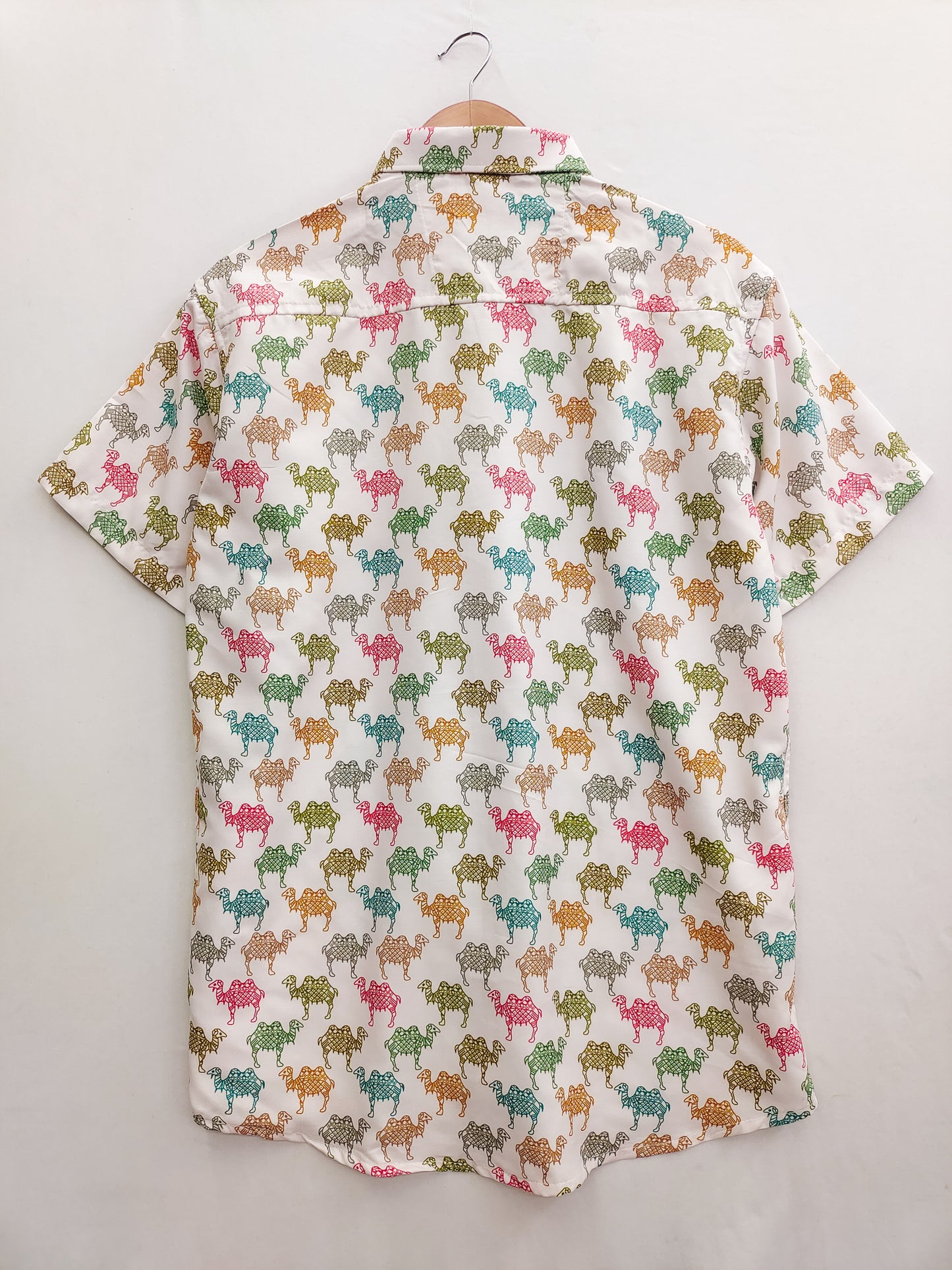 Multi Colour Digital Print Cotton Short Sleeve Shirt