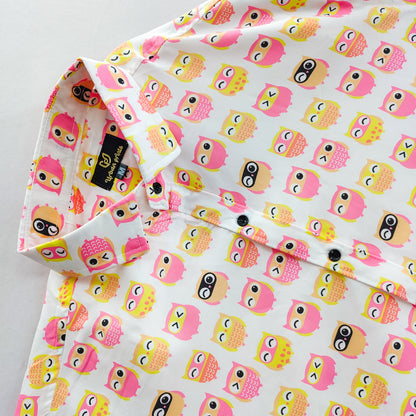 Multi Colour Digital Print Cotton Short Sleeve Shirt