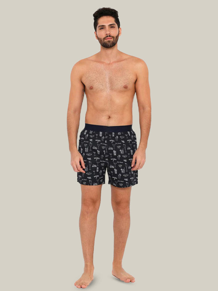 Black Cotton Boxer for Men