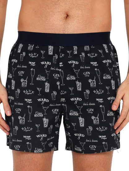 Black Cotton Boxer for Men