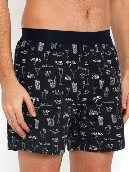 Black Cotton Boxer for Men