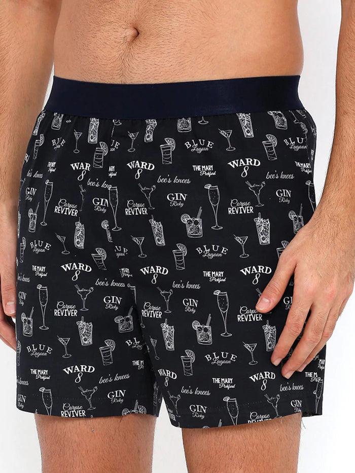 Black Cotton Boxer for Men