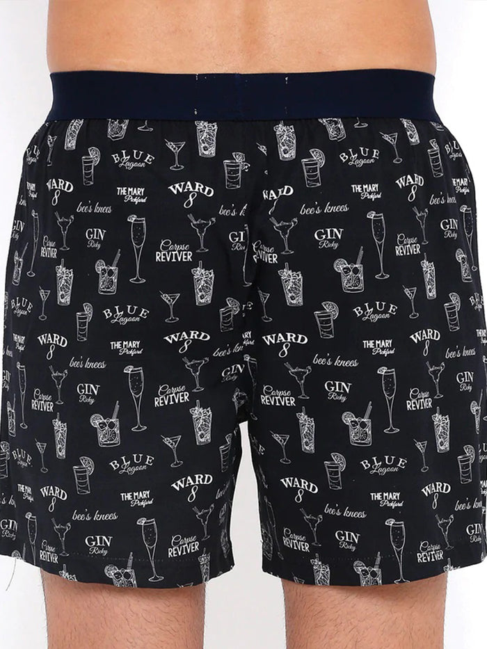 Black Cotton Boxer for Men