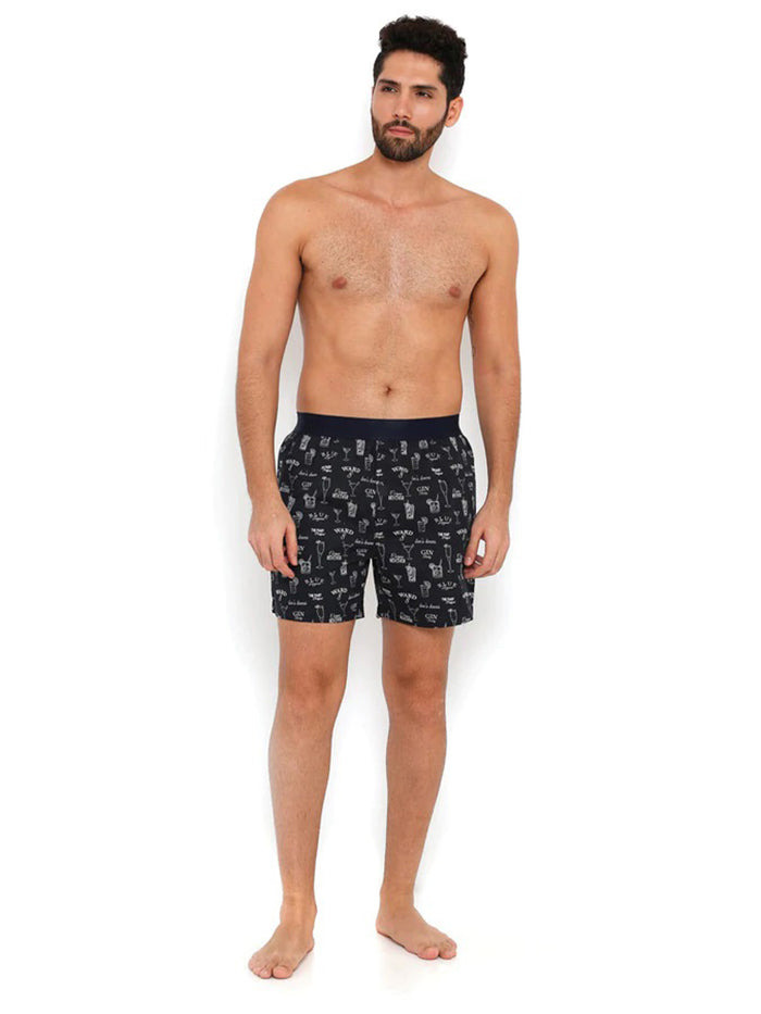 Black Cotton Boxer for Men