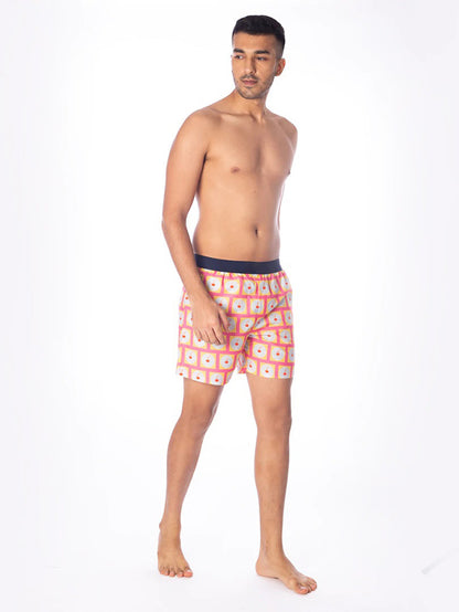 Peach Cotton Boxer for Men