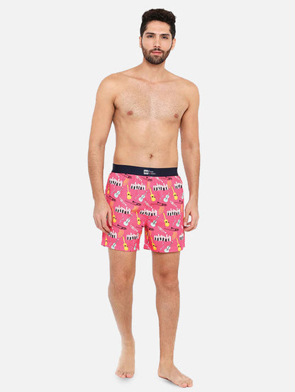 Pink Cotton Boxer for Men