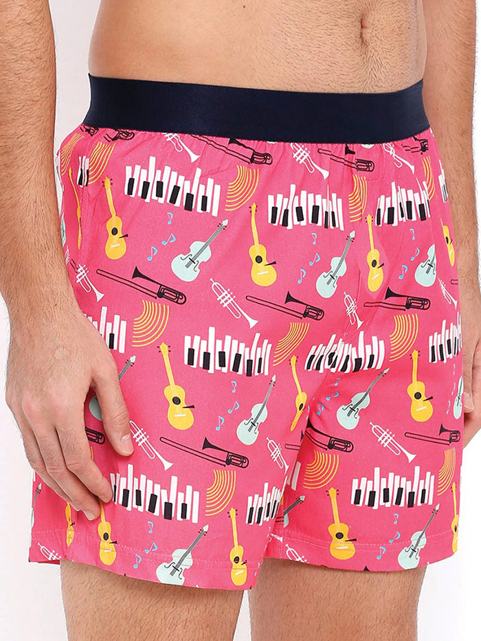 Pink Cotton Boxer for Men