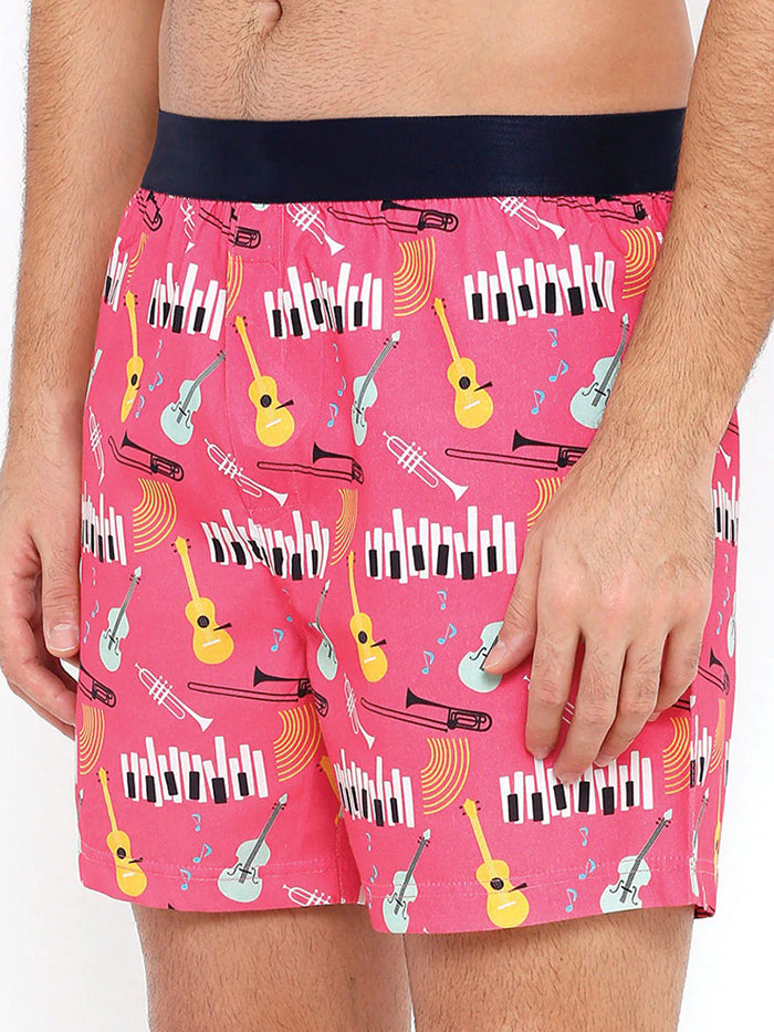 Pink Cotton Boxer for Men