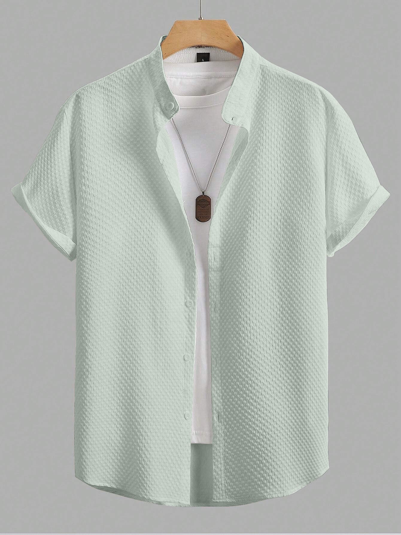 pastle-green-imported-stylish-texured-half-sleeve-shirt