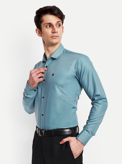 Sea Green Viscose Rayon Solid Shirt