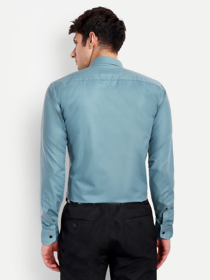 Sea Green Viscose Rayon Solid Shirt