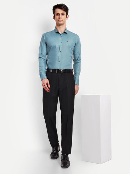 Sea Green Viscose Rayon Solid Shirt