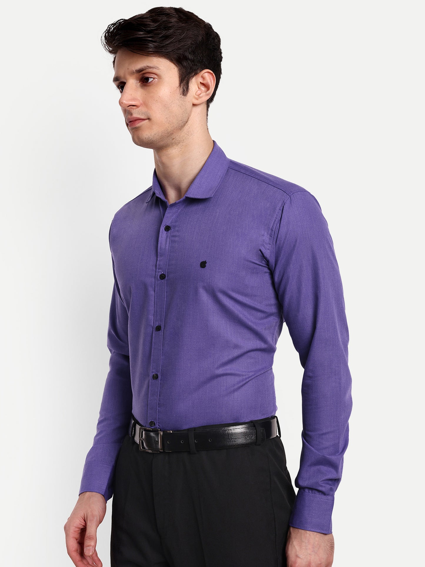 Light Purple Viscose Rayon Solid Shirt