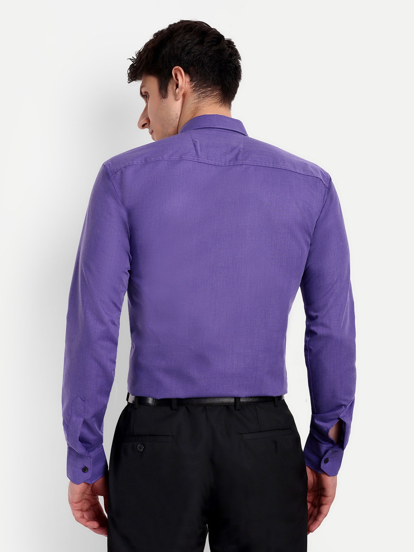 Light Purple Viscose Rayon Solid Shirt