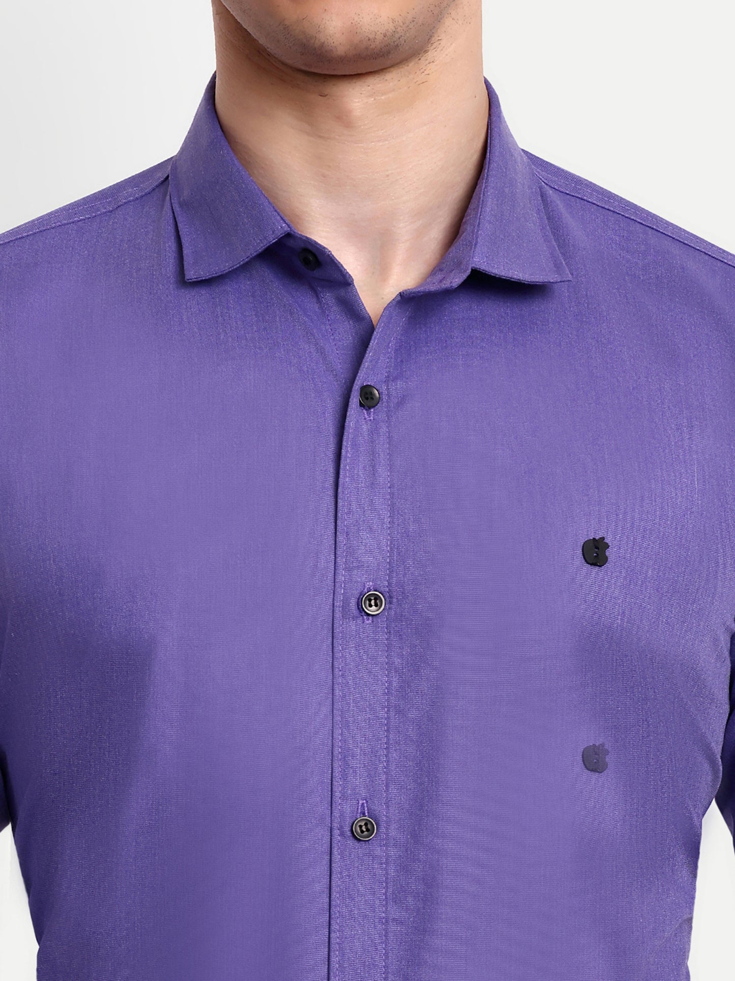 Light Purple Viscose Rayon Solid Shirt