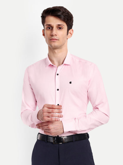 Light Pink Viscose Rayon Solid Shirt