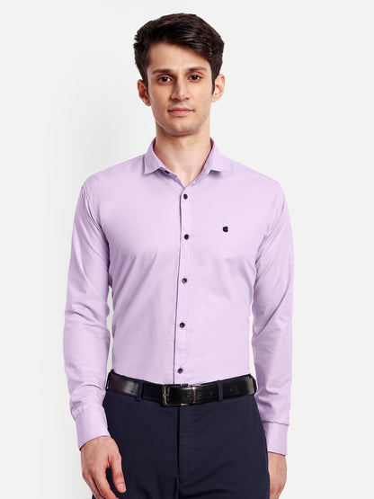 Lavender Viscose Rayon Solid Shirt