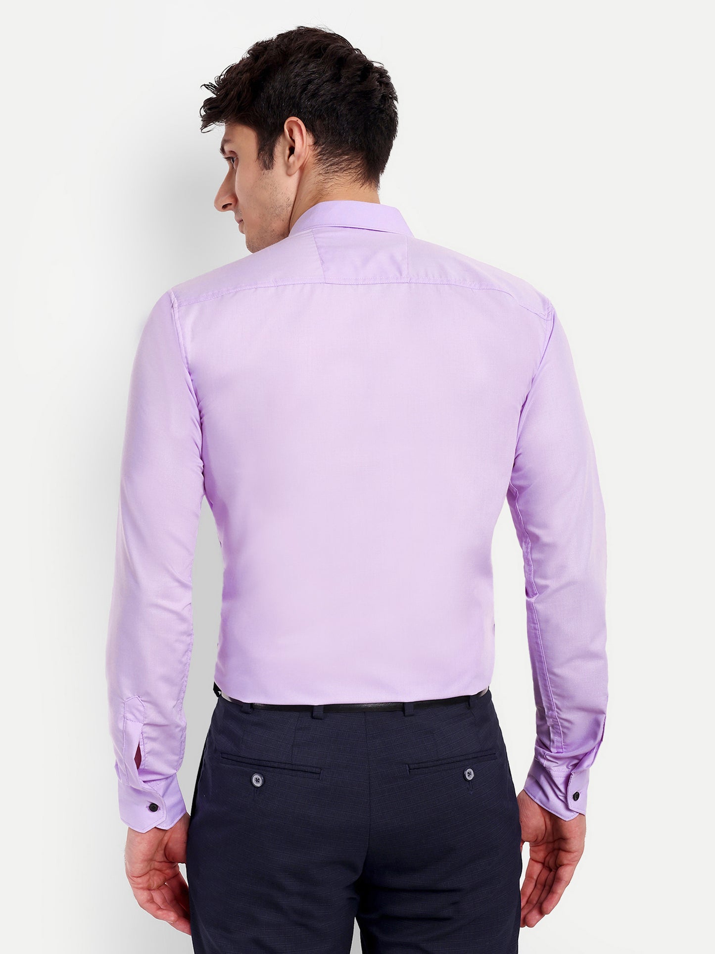 Lavender Viscose Rayon Solid Shirt