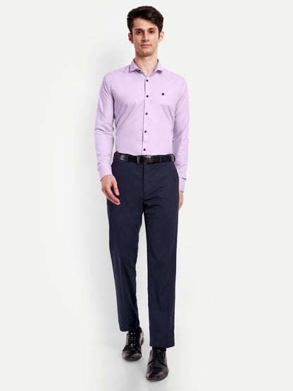 Lavender Viscose Rayon Solid Shirt