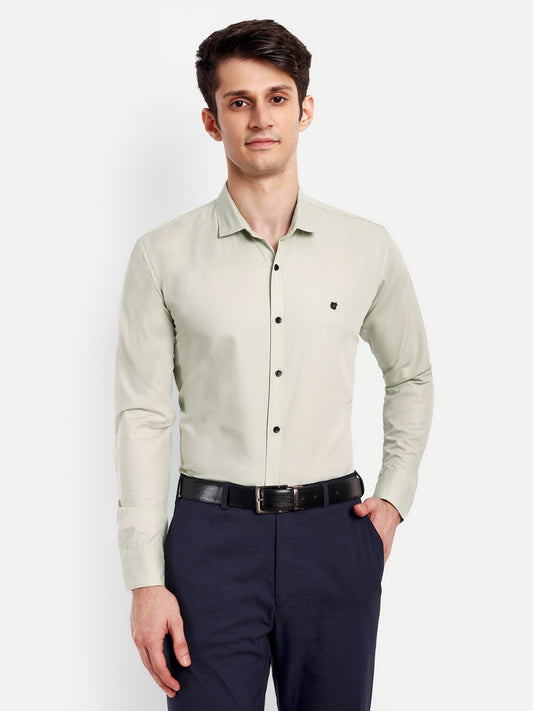 Pista Green Viscose Rayon Solid Shirt