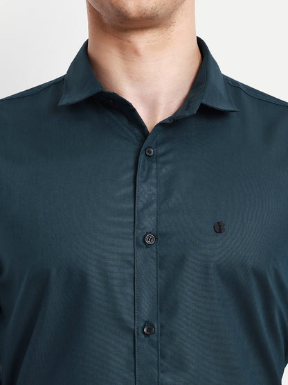 Rama Green Viscose Rayon Solid Shirt