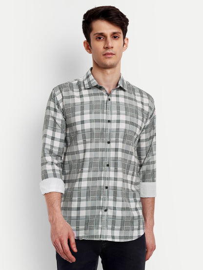 Multi Colour Cotton Blend Checks Shirt