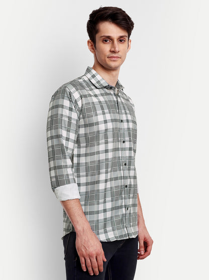 Multi Colour Cotton Blend Checks Shirt