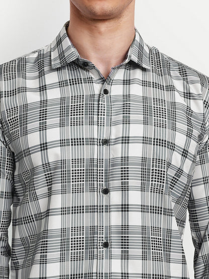 Multi Colour Cotton Blend Checks Shirt