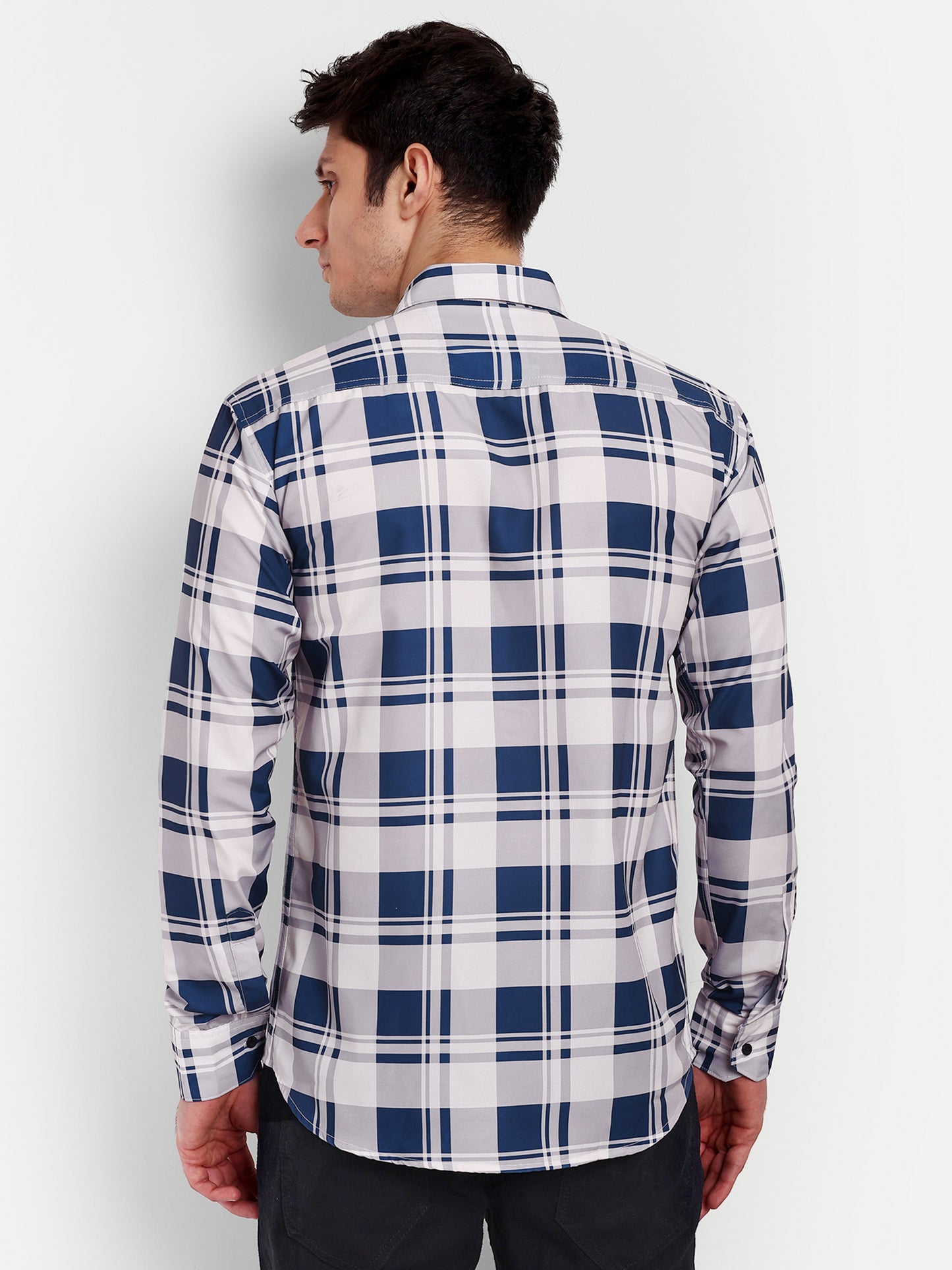 Multi Colour Cotton Blend Checks Shirt