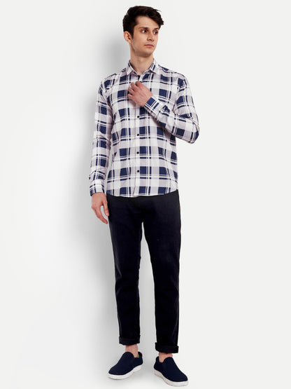 Multi Colour Cotton Blend Checks Shirt