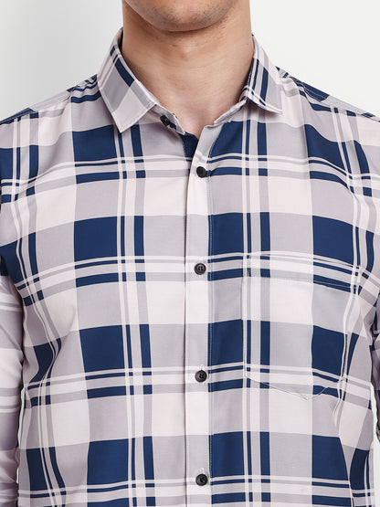 Multi Colour Cotton Blend Checks Shirt