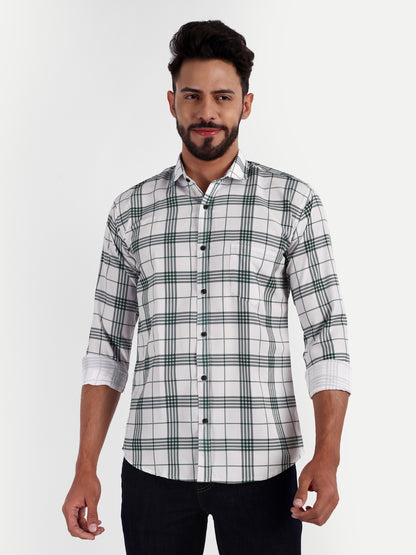 Multi Colour Cotton Blend Checks Shirt