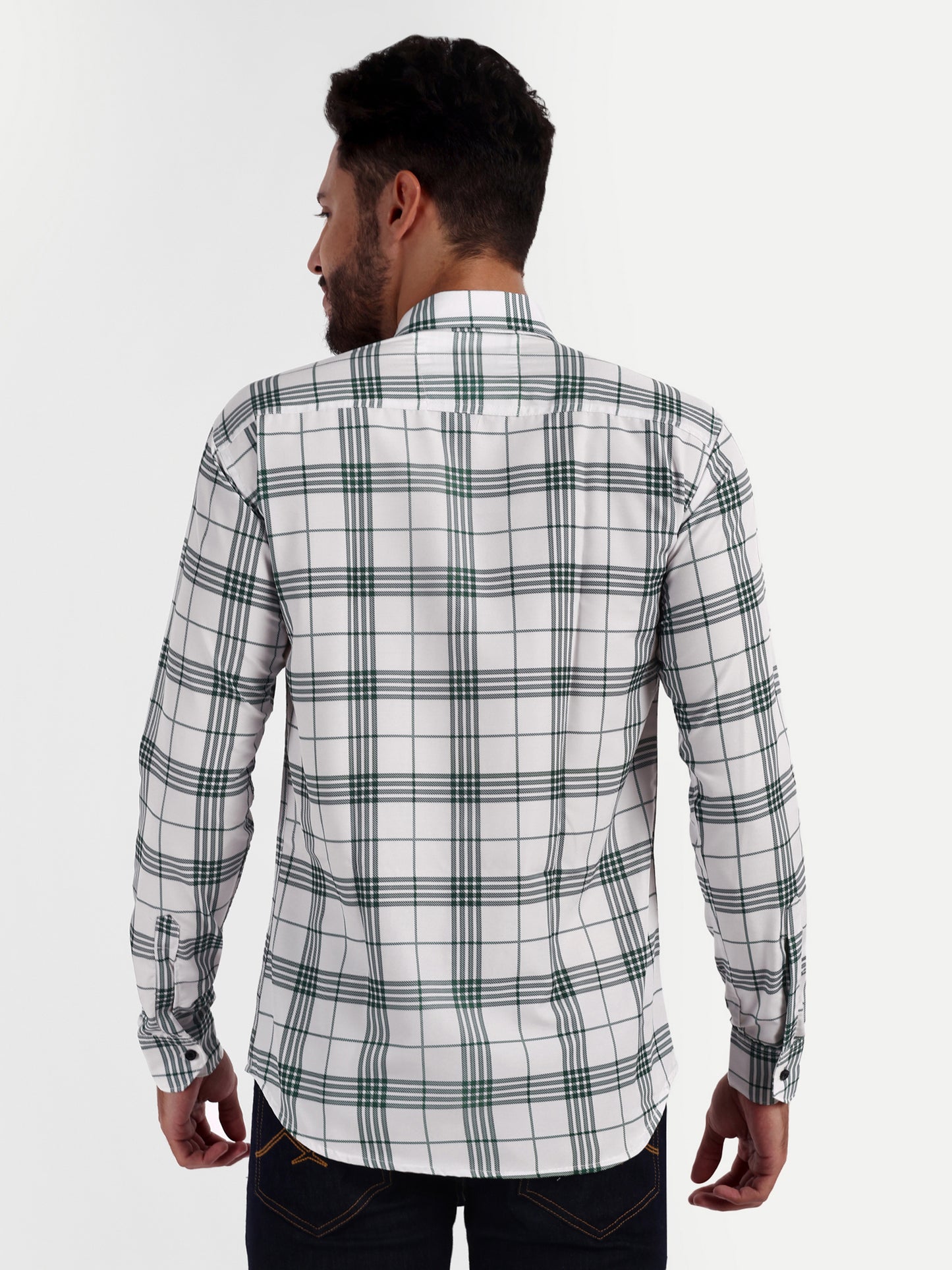 Multi Colour Cotton Blend Checks Shirt