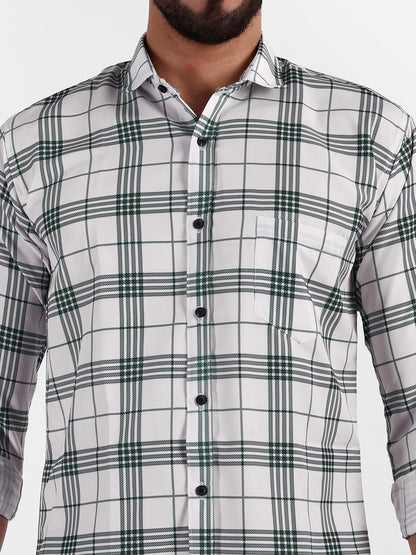 Multi Colour Cotton Blend Checks Shirt