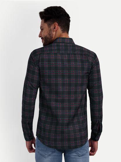 Multi Colour Cotton Blend Checks Shirt