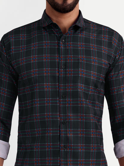 Multi Colour Cotton Blend Checks Shirt