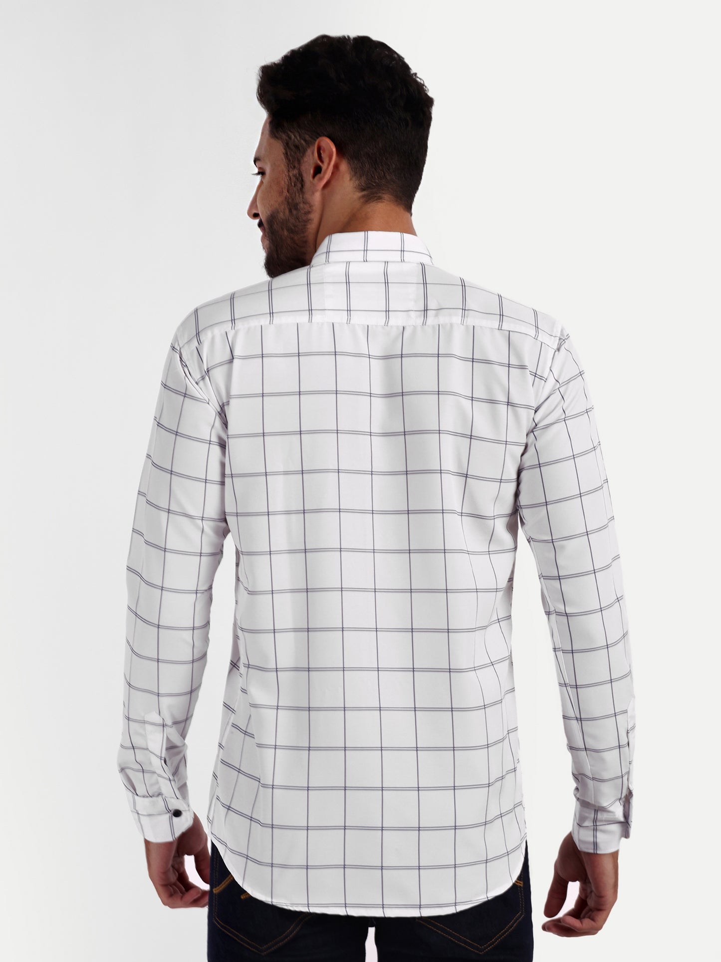 Multi Colour Cotton Blend Checks Shirt