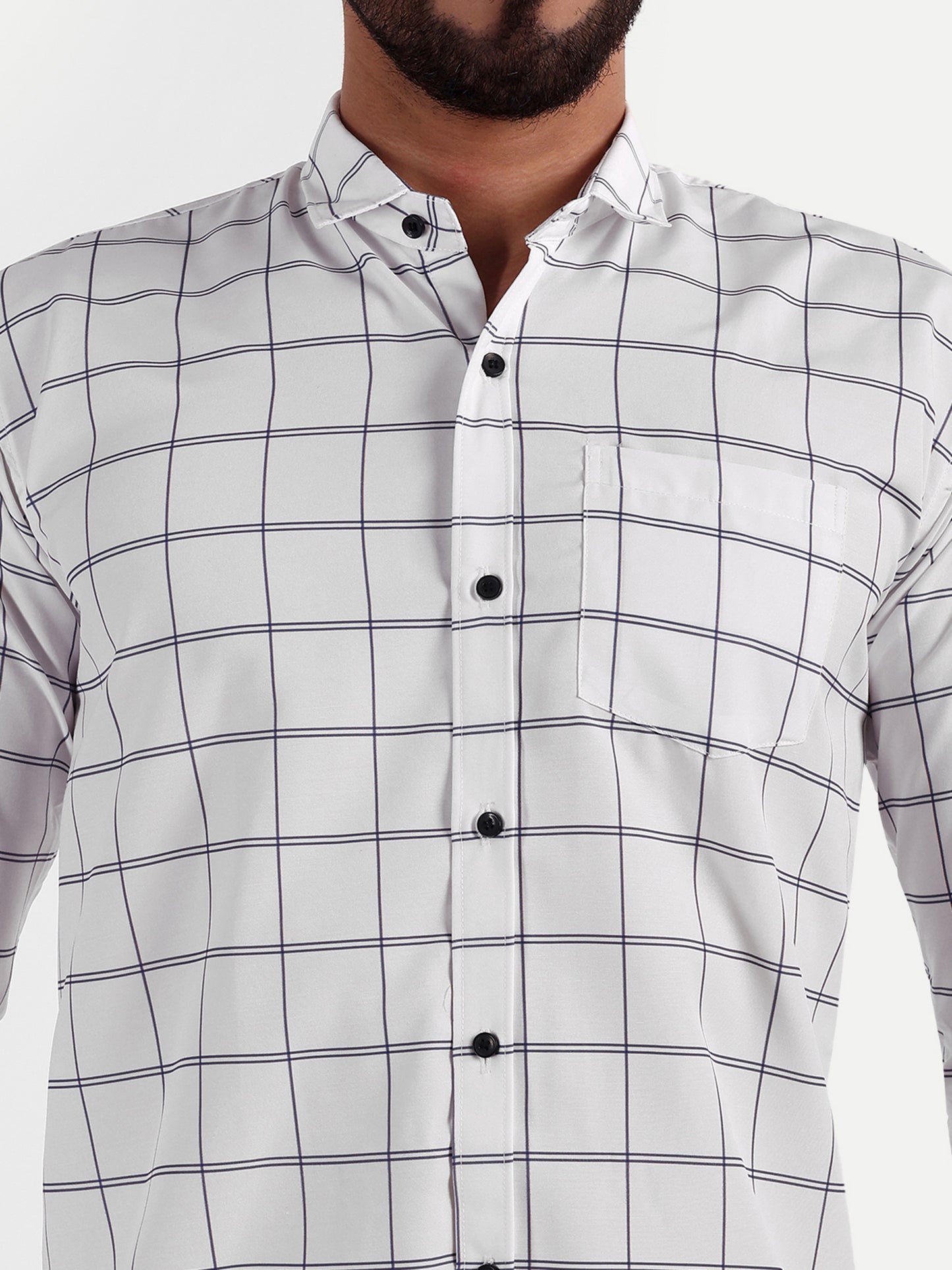 Multi Colour Cotton Blend Checks Shirt