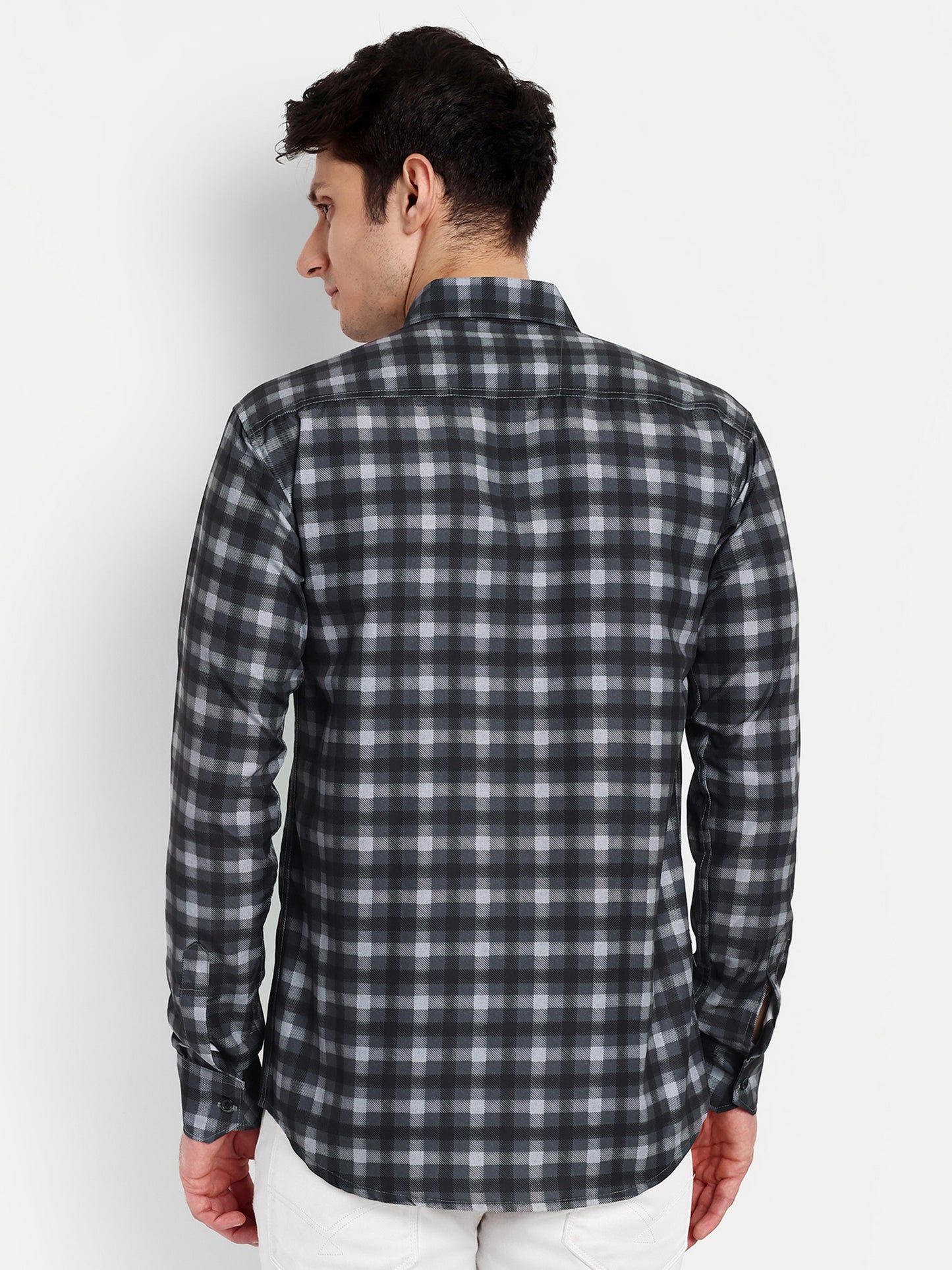 Multi Colour Cotton Blend Checks Shirt