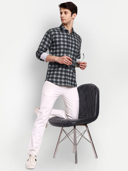 Multi Colour Cotton Blend Checks Shirt