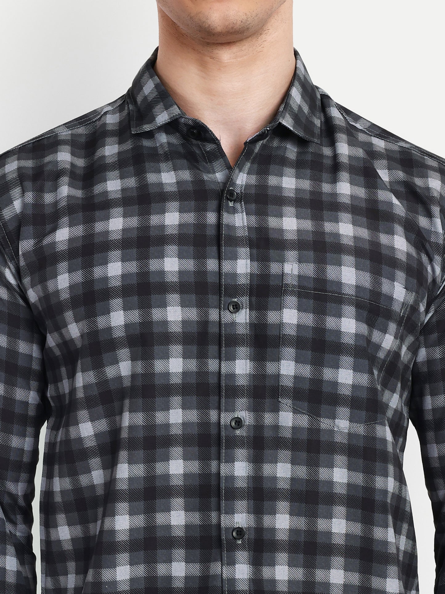 Multi Colour Cotton Blend Checks Shirt