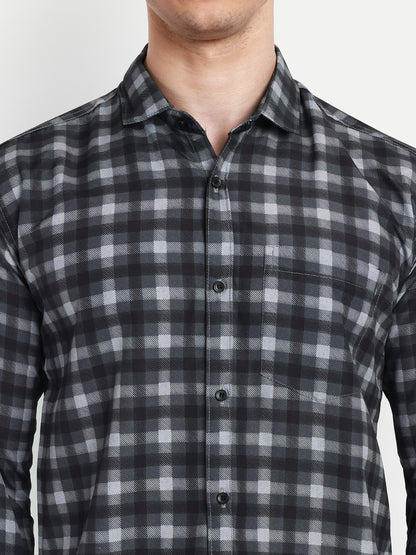 Multi Colour Cotton Blend Checks Shirt