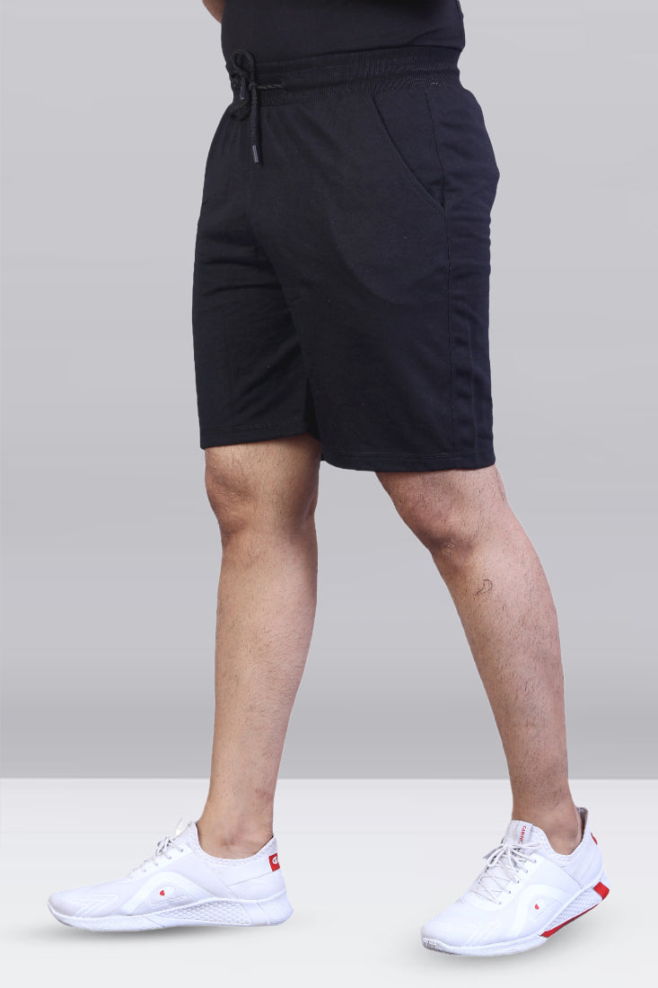 Black Straight Fit Short