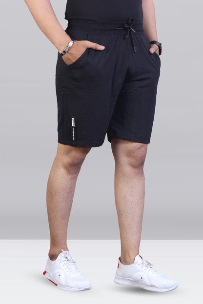 Black Straight Fit Short