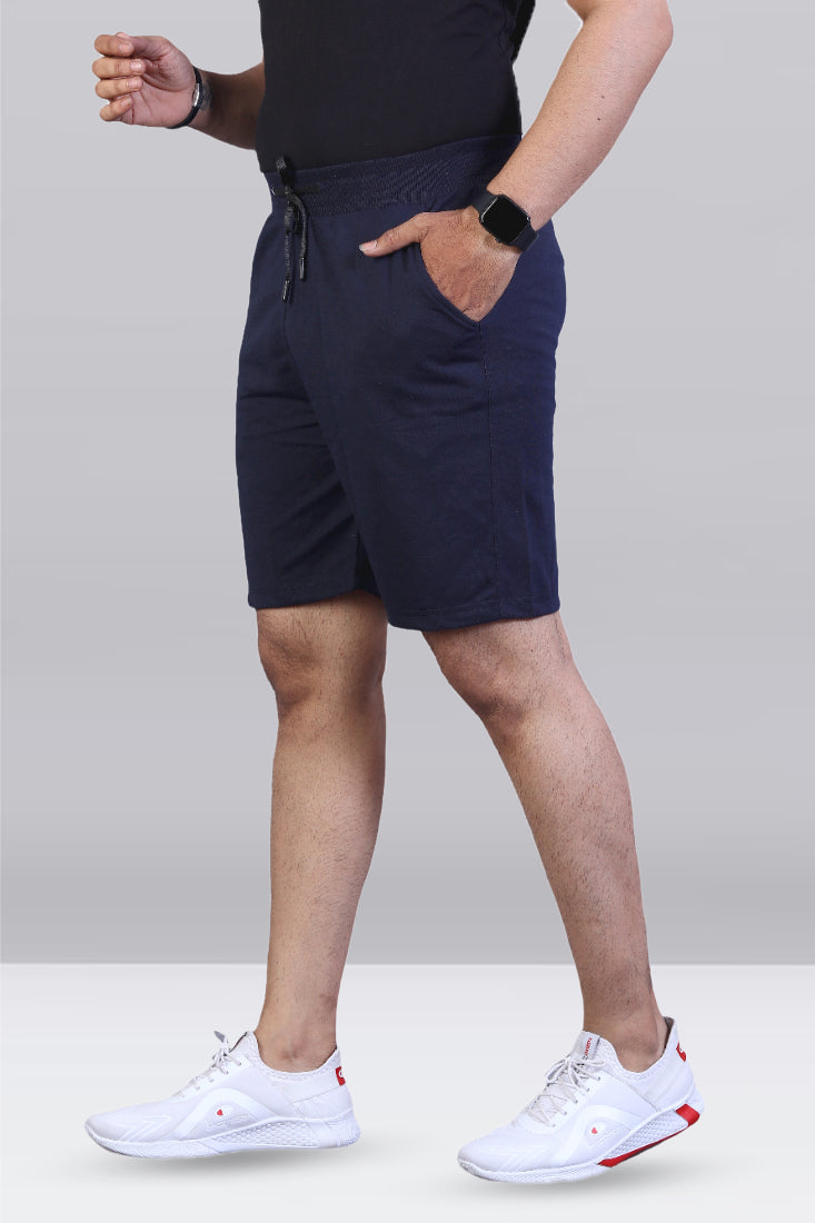 Navy Blue Straight Fit Short