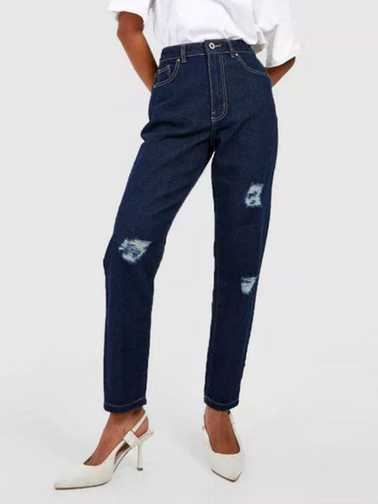 Women Denim Mom Fit Funky Jeans