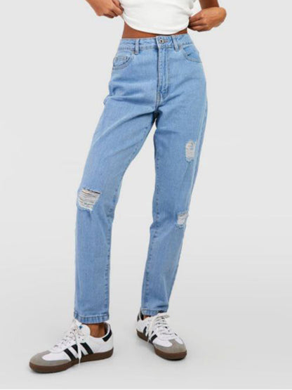 Women Denim Mom Fit Funky Jeans