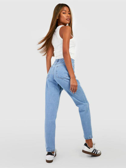 Women Denim Mom Fit Funky Jeans