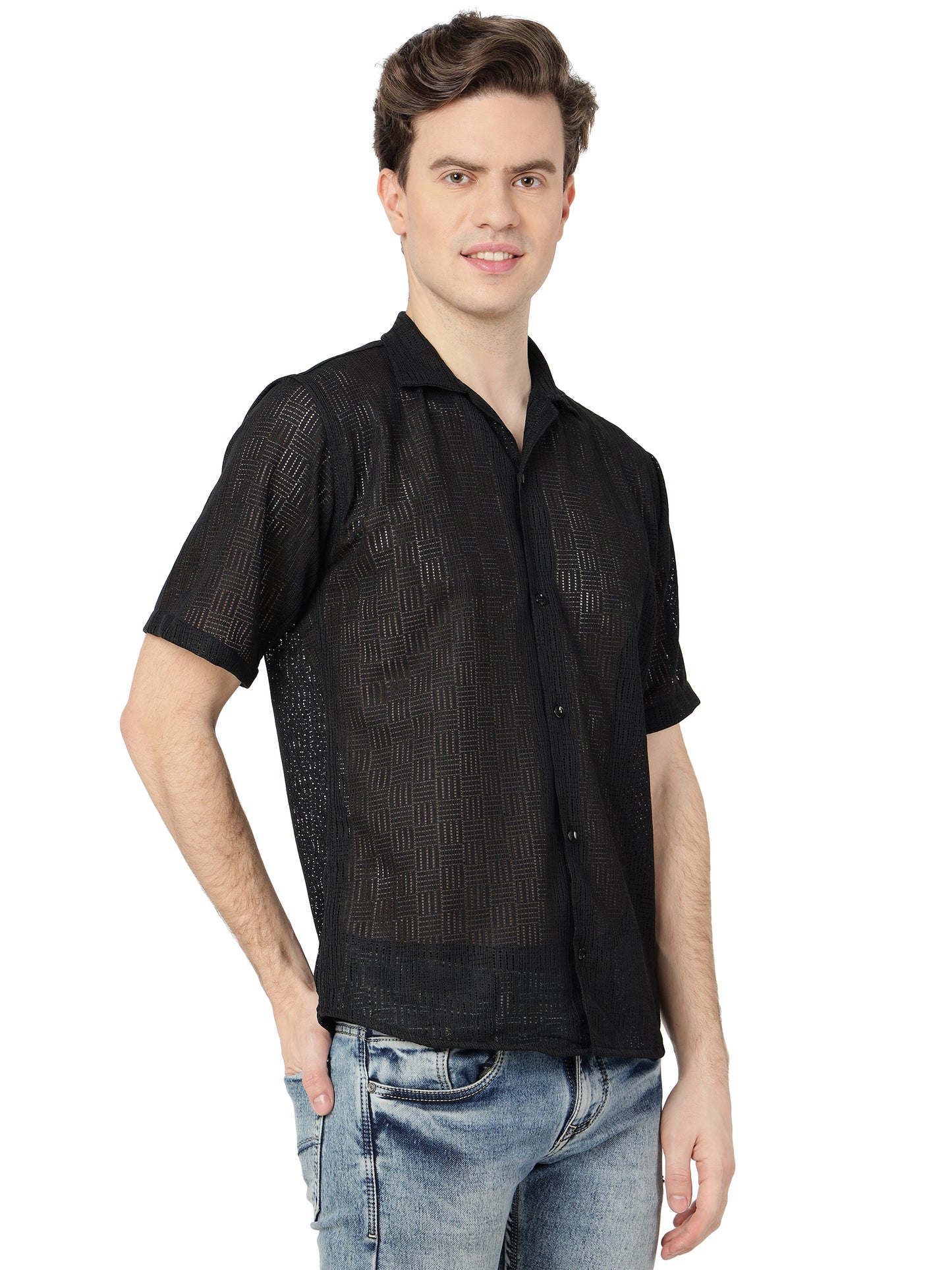 Black Fancy Shirt for Men